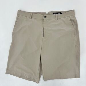 Dunning Mens Golf Chino Shorts Size 36 Beige Slash Pockets Stretch Outdoor